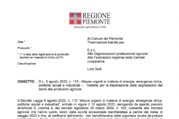 Segnalazione danni siccit&#224; - aziende agricole